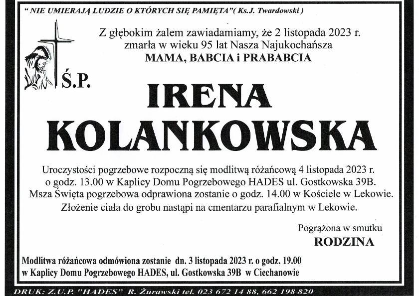 IRENA KOLANKOWSKA