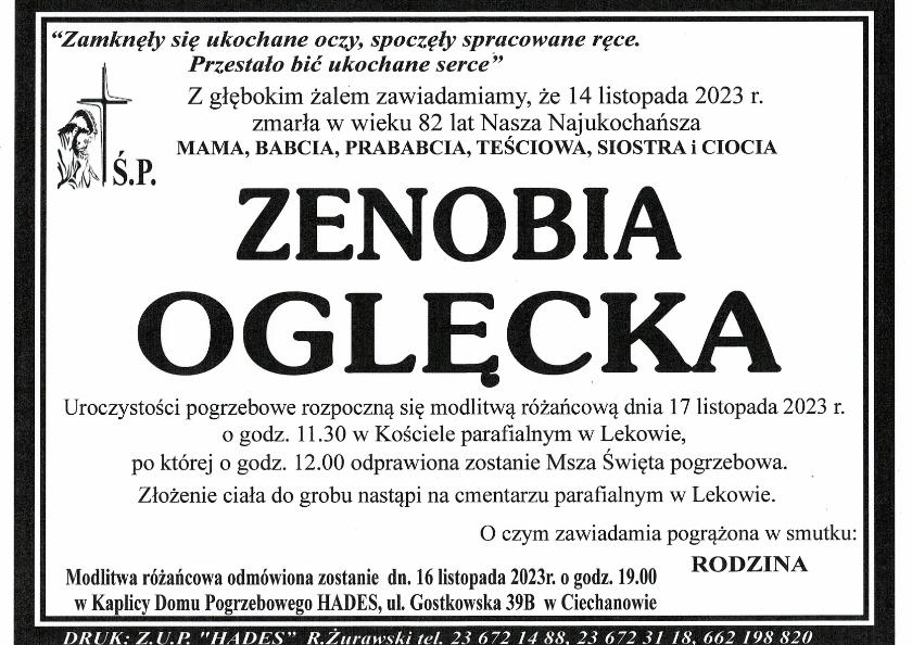 ZENOBIA OGLĘCKA