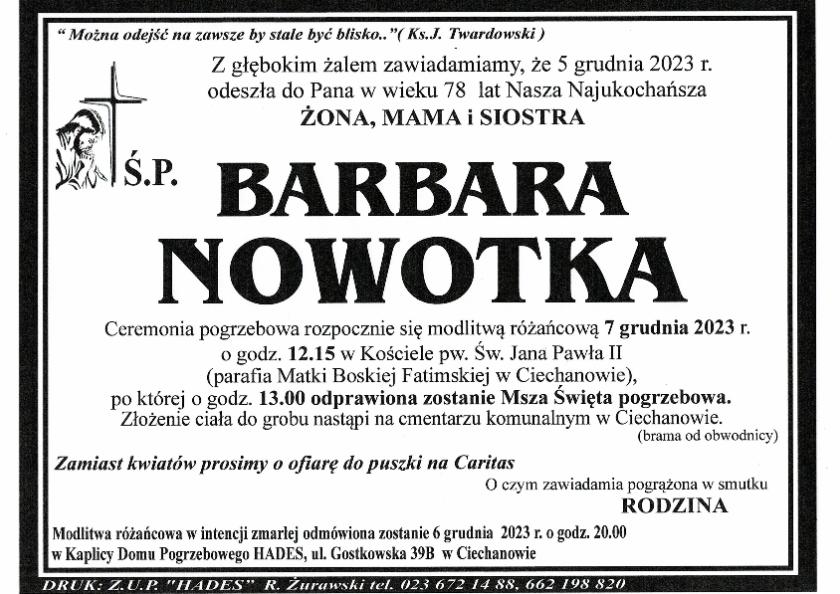 BARBARA NOWOTKA
