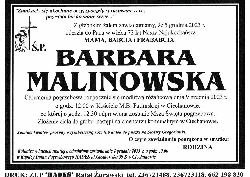 BARBARA MALINOWSKA