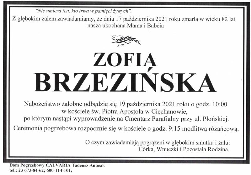 Zofia Brzezińska