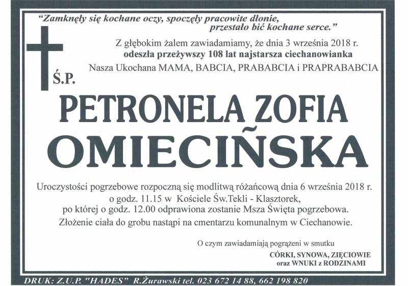 Petronela Zofia Omiecińska