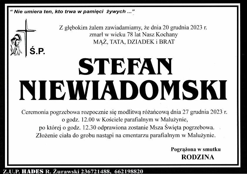 STEFAN NIEWIADOMSKI