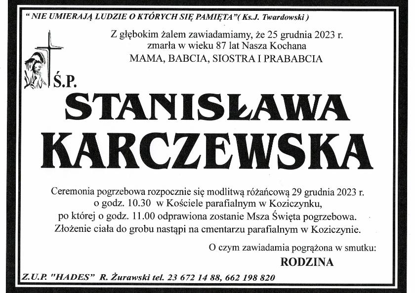 STANISŁAWA KARCZEWSKA