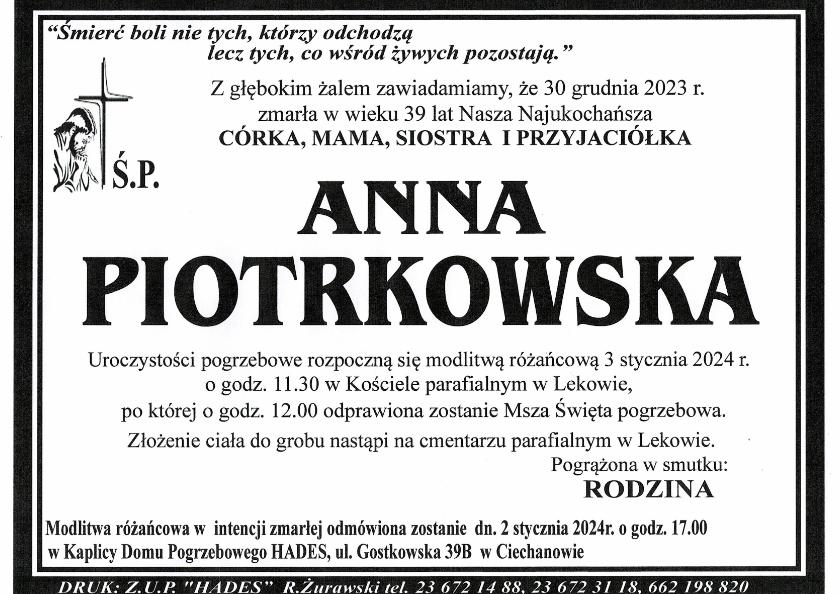 ANNA PIOTRKOWSKA