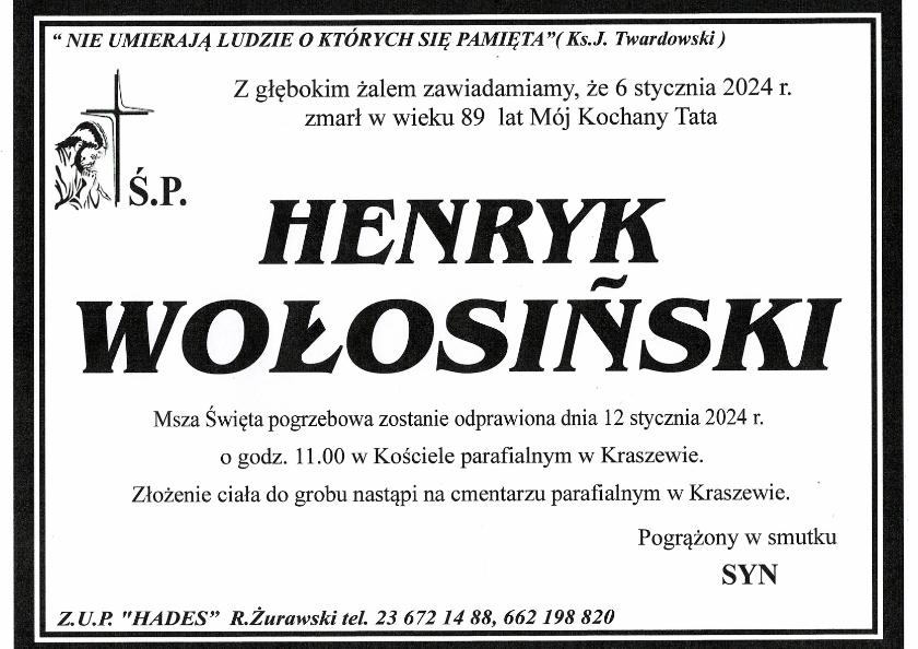HENRYK WOŁOSIŃSKI