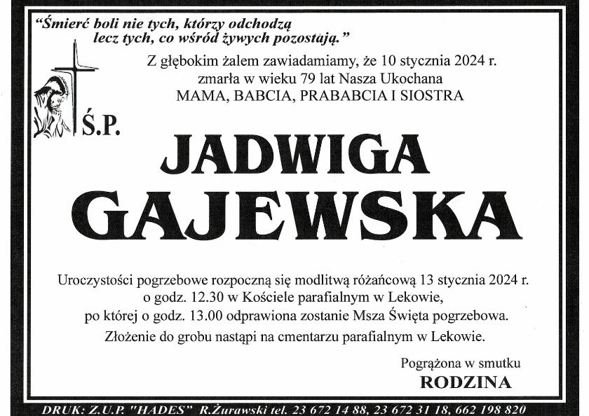 JADWIGA GAJEWSKA