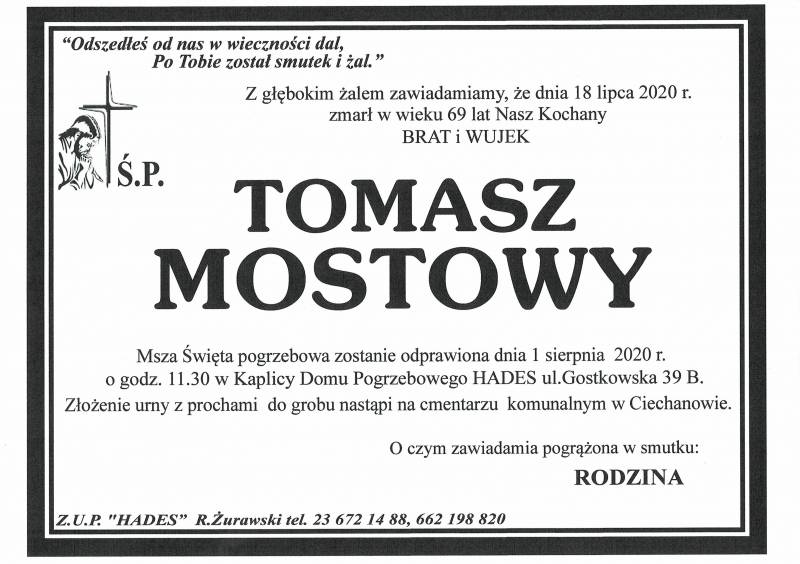 Tomasz  Mostowy