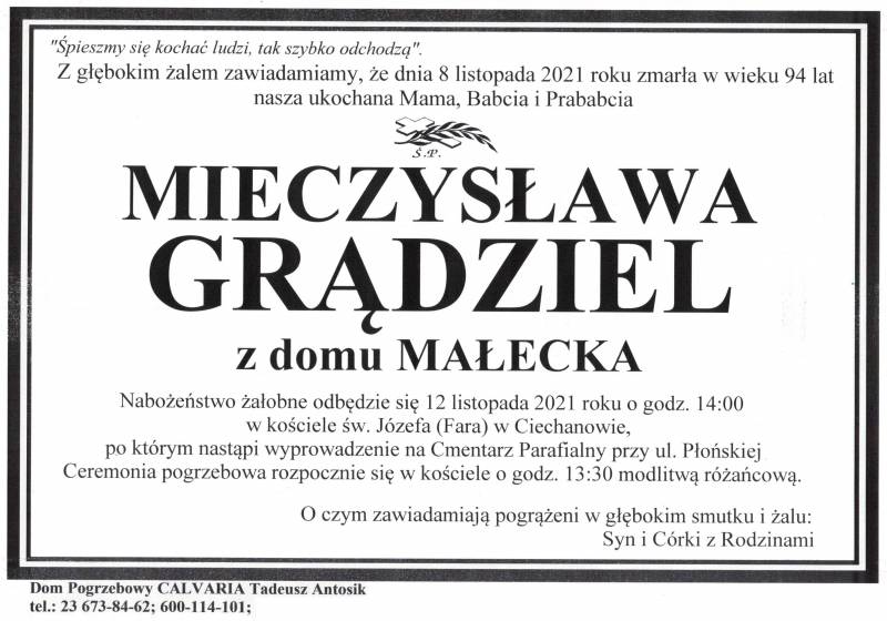 Mieczysława Grądziel
