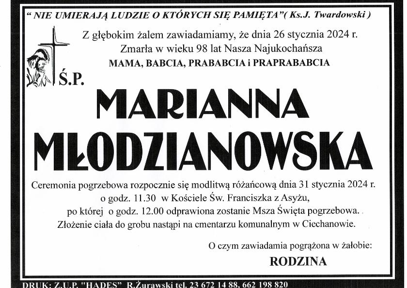 MARIANNA MŁODZIANOWSKA