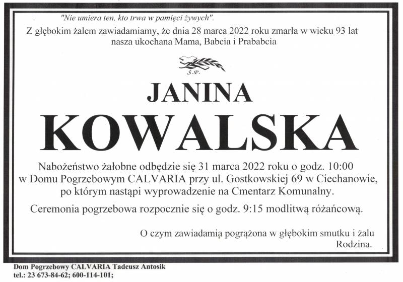 Janina Kowalska