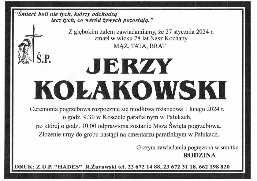 JERZY KOŁAKOWSKI