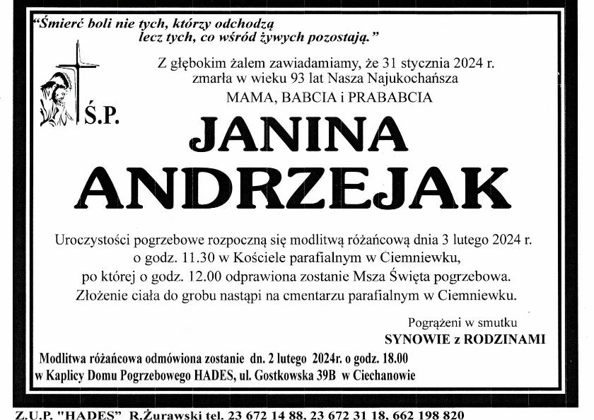 JANINA ANDRZEJAK