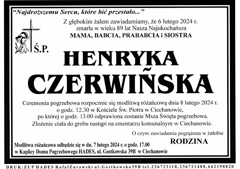 HENRYKA CZERWIŃSKA