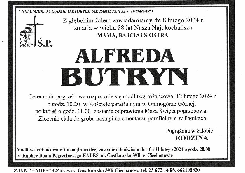 ALFREDA BUTRYN