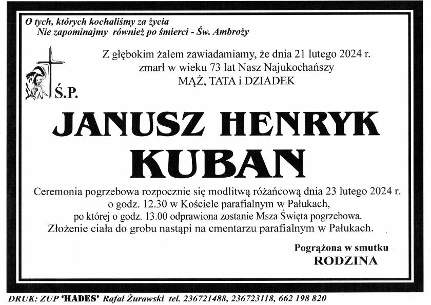 JANUSZ HENRYK KUBAN