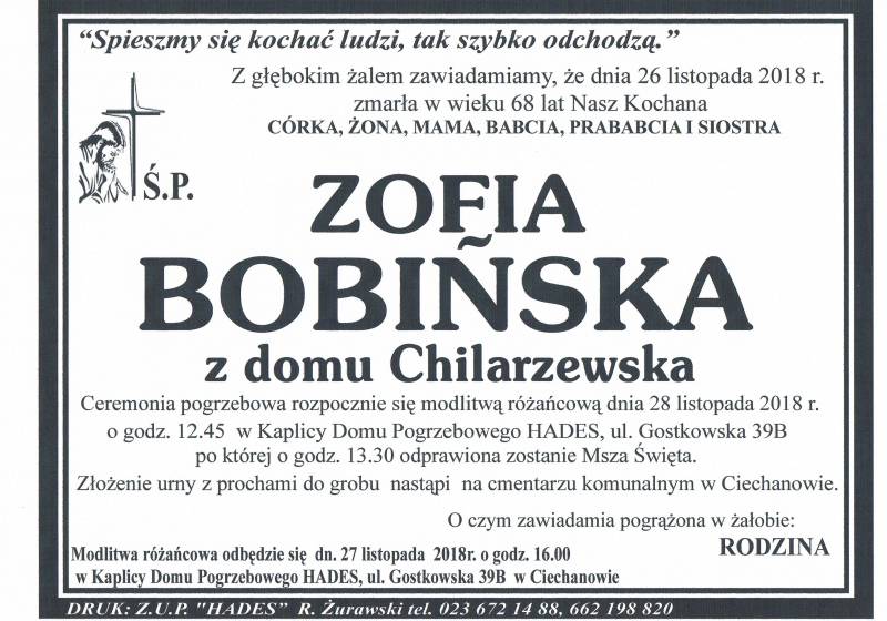 Zofia  Bobińska