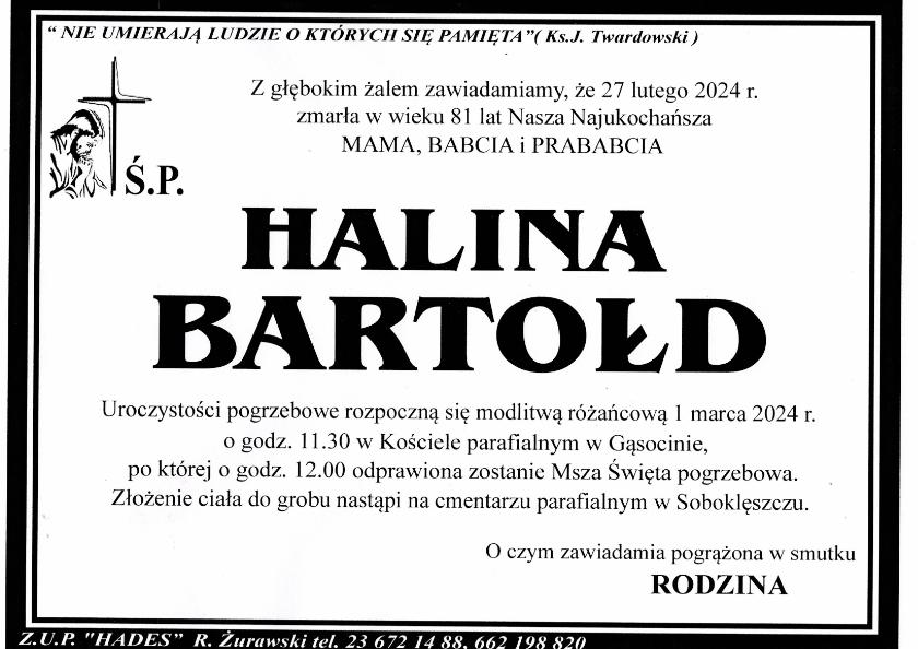 HALINA BARTOŁD