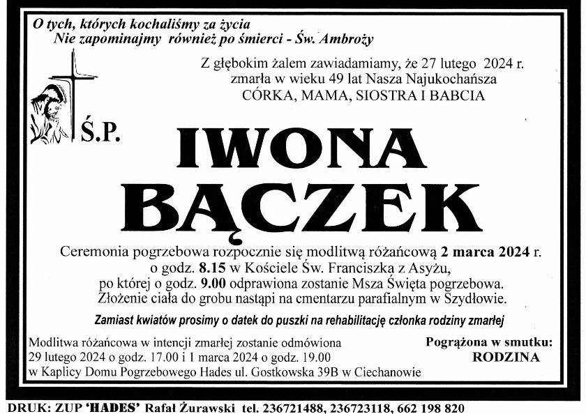 IWONA BĄCZEK