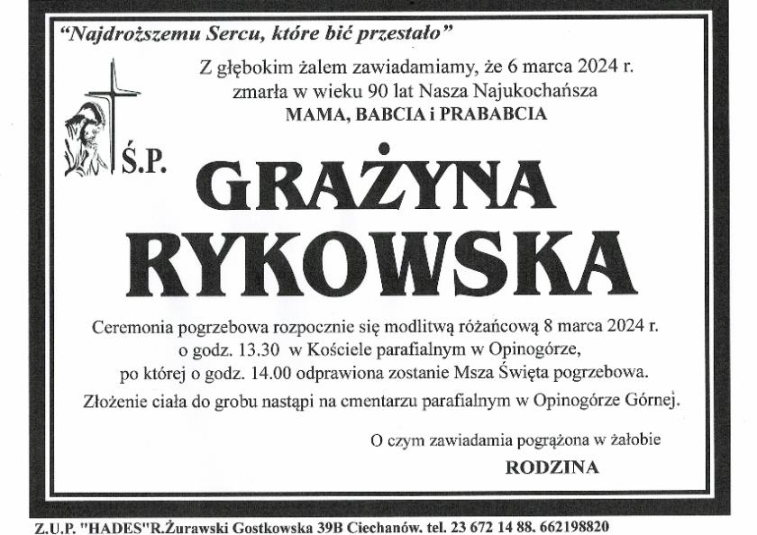 GRAŻYNA RYKOWSKA