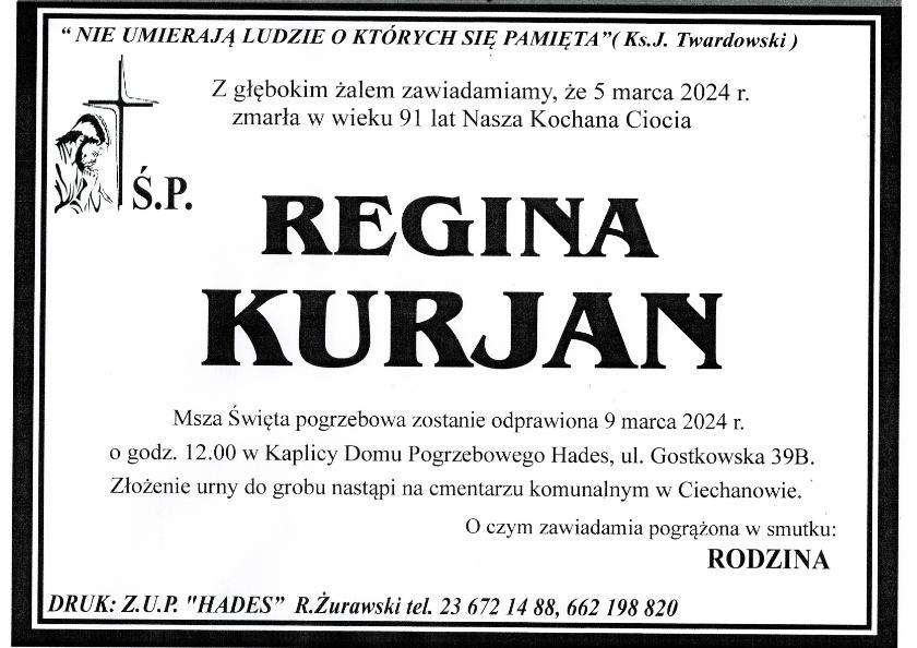 REGINA KURJAN