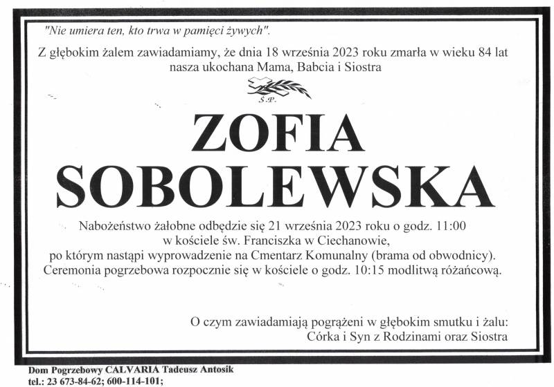 Zofia Sobolewska