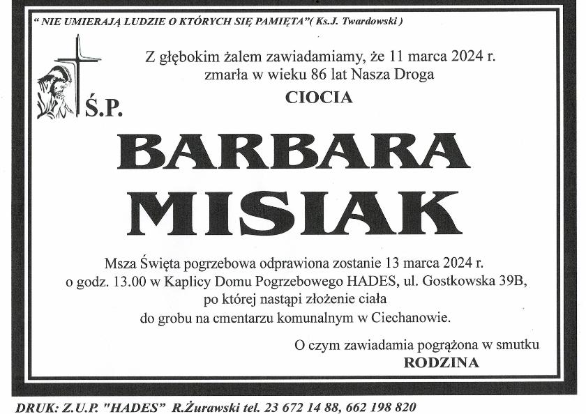 BARBARA MISIAK