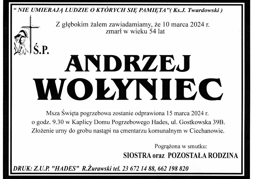 ANDRZEJ WOŁYNIEC