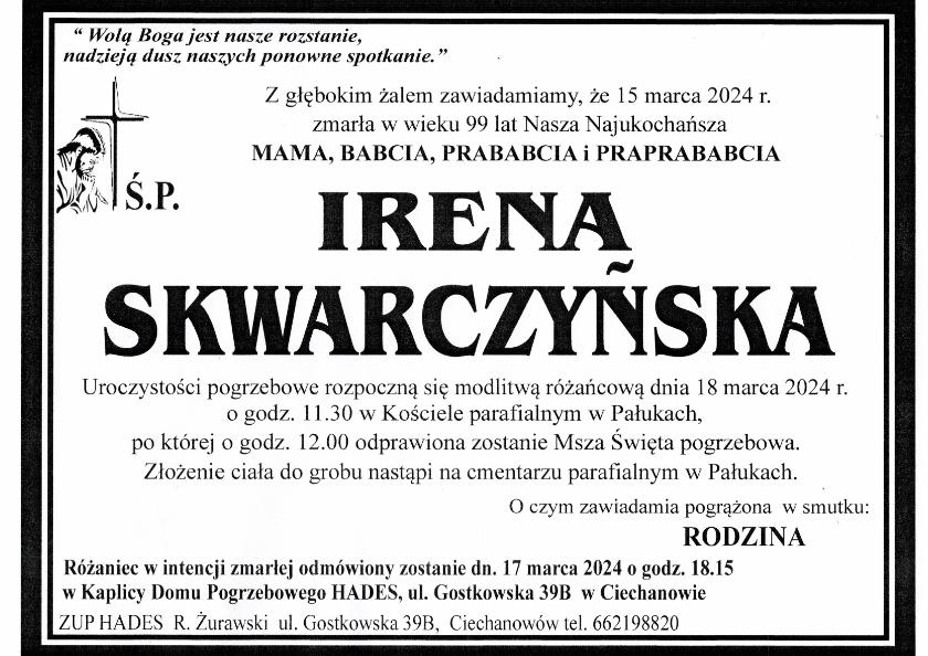 IRENA SKWARCZYŃSKA