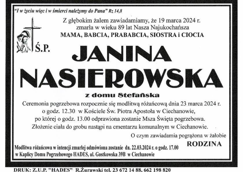 JANINA NASIEROWSKA