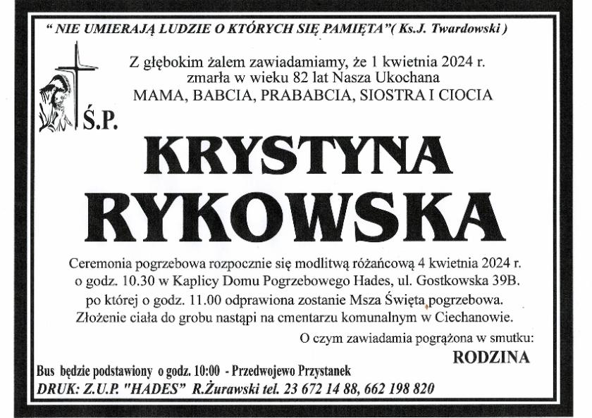 KRYSTYNA RYKOWSKA