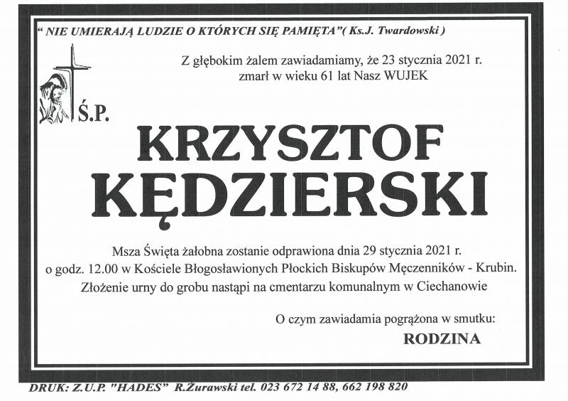 KRZYSZTOF KĘDZIERSKI