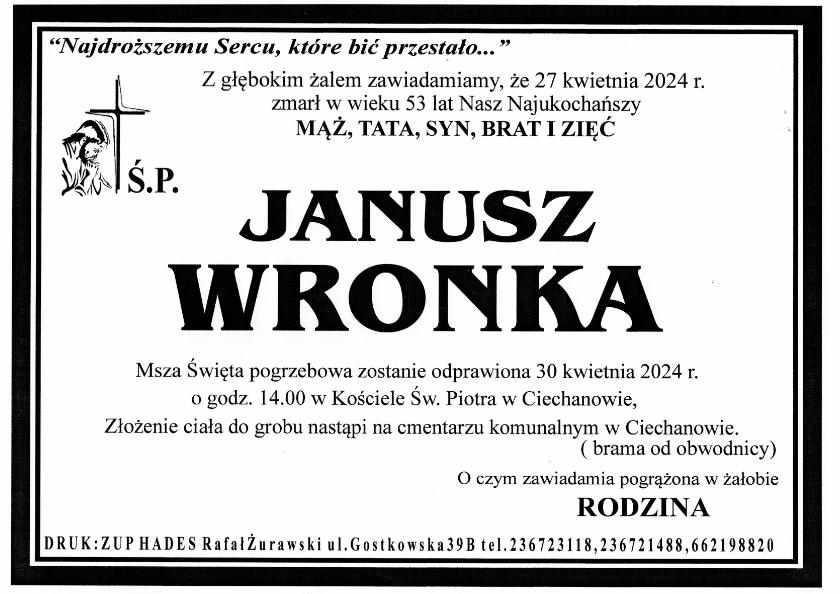 JANUSZ WRONKA