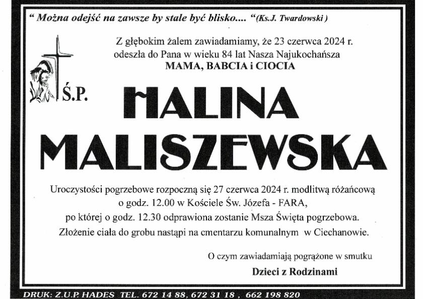 HALINA MALISZEWSKA