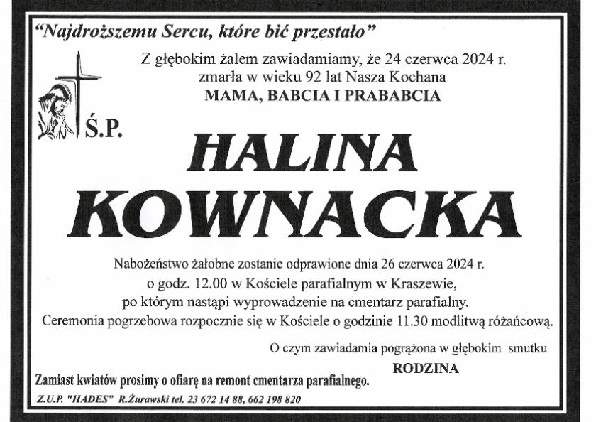 HALINA KOWNACKA