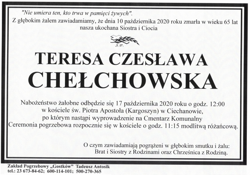 Teresa Czesława Chełchowska