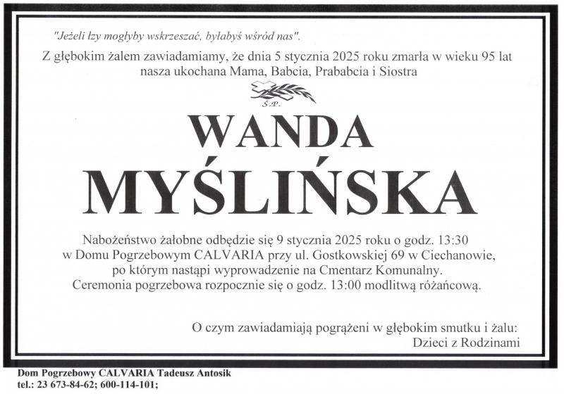 Wanda Myślińska