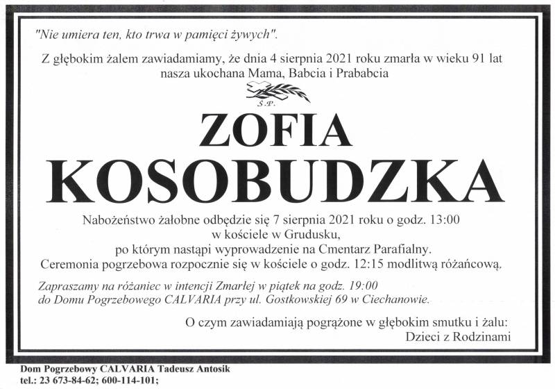 Zofia Kosobudzka