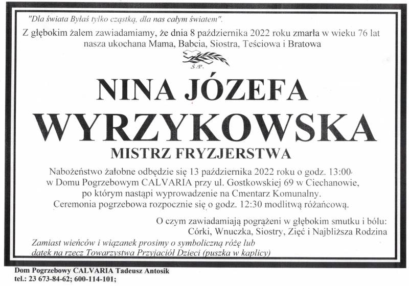 Nina Józefa Wyrzykowska