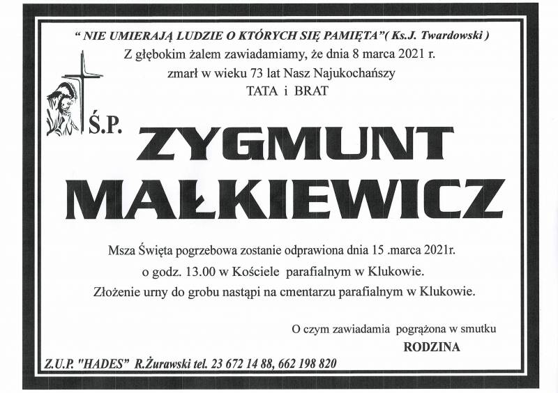 ZYGMUNT MAŁKIEWICZ