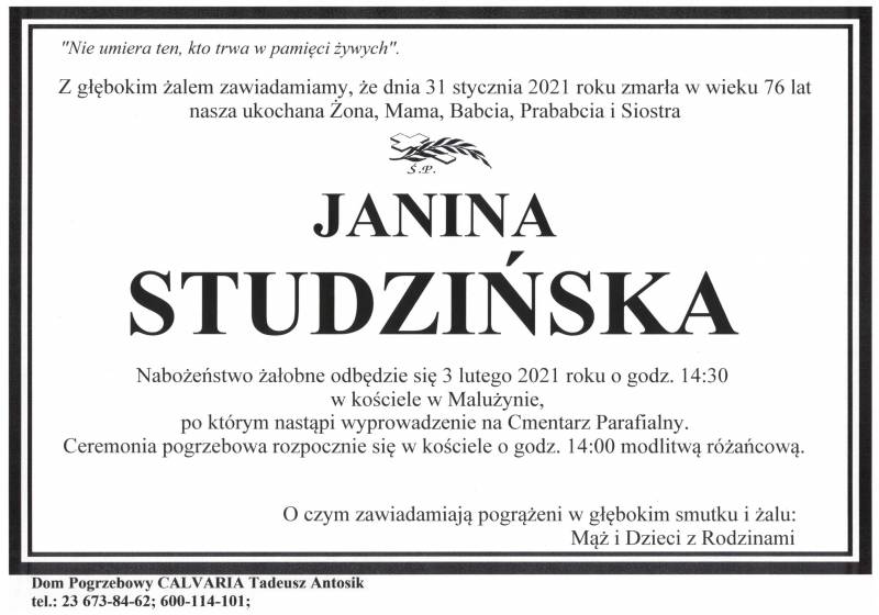 Janina Studzińska