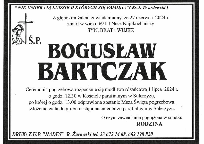 BOGUSŁAW BARTCZAK