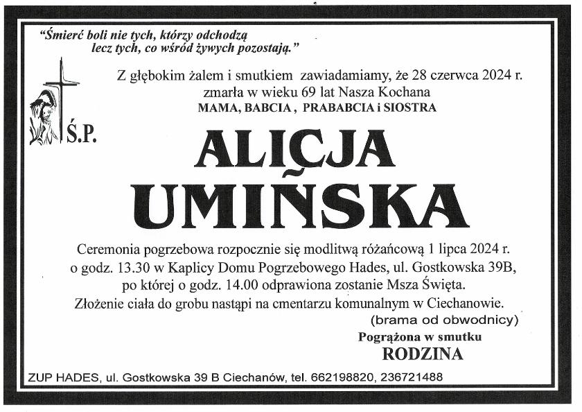 ALICJA UMIŃSKA