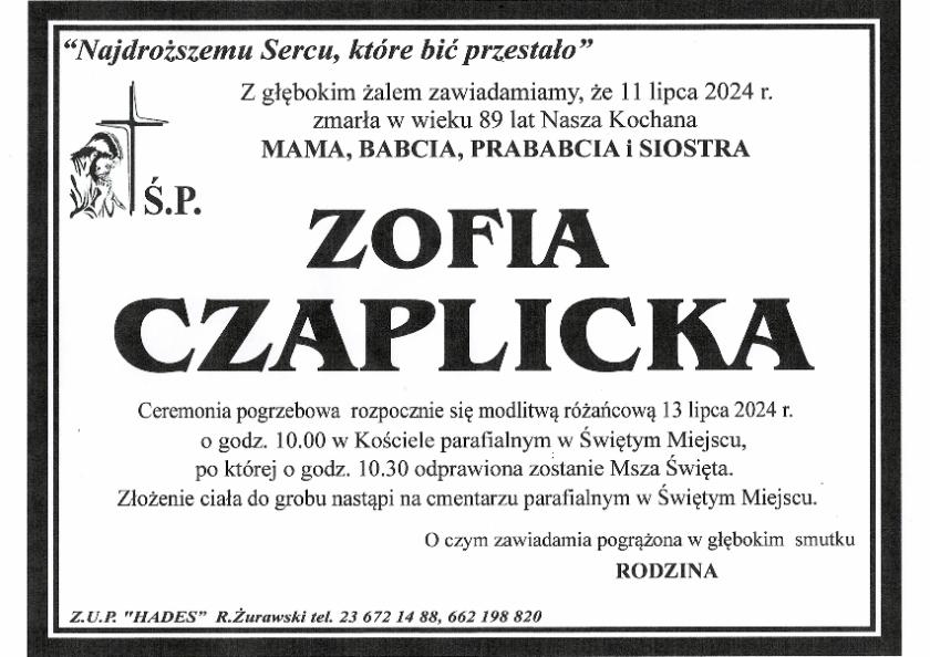 ZOFIA CZAPLICKA