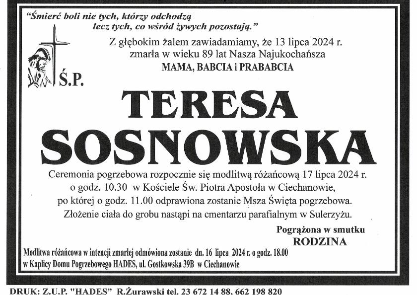 TERESA SOSNOWSKA