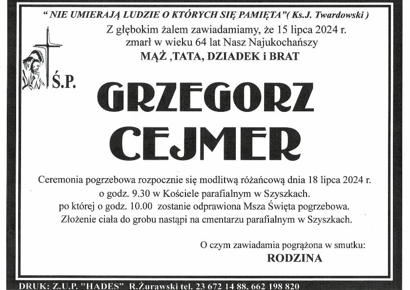 GRZEGORZ CEJMER