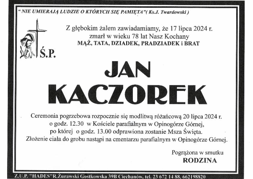JAN KACZOREK