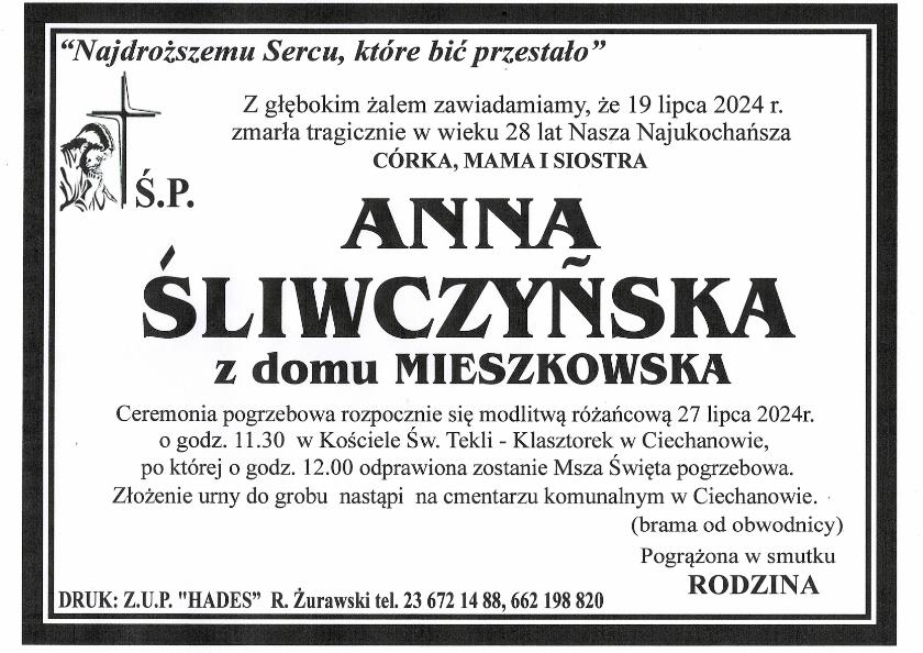 ANNA ŚLIWCZYŃSKA