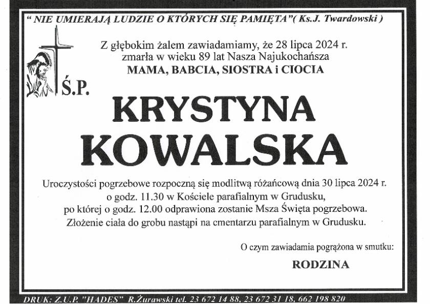 KRYSTYNA KOWALSKA