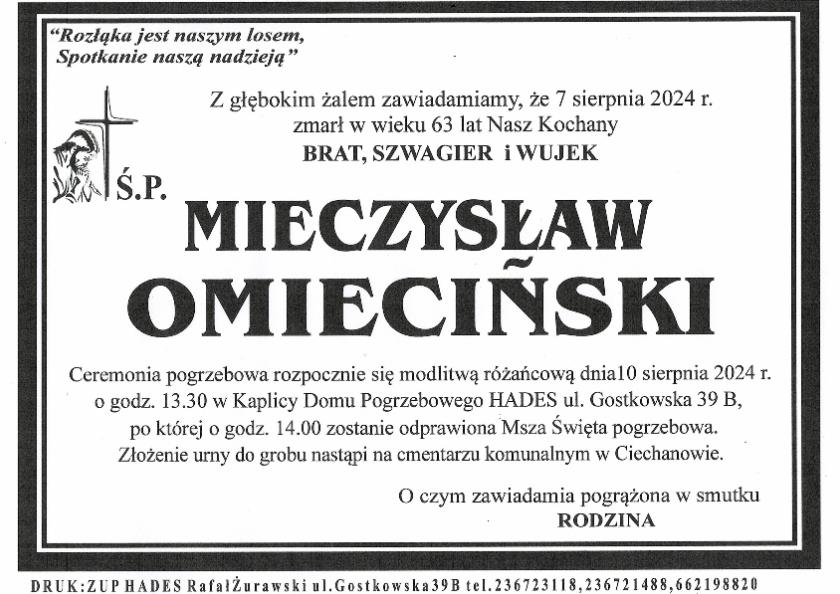 MIECZYSŁAW OMIECIŃSKI 